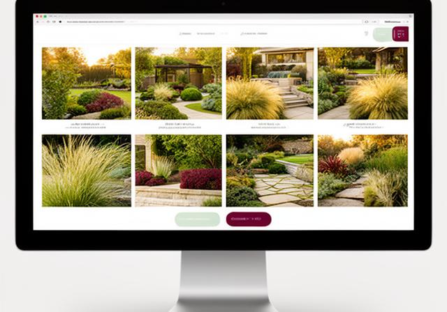 Landscaping website gallery with spacious garden project layouts and clear quote links