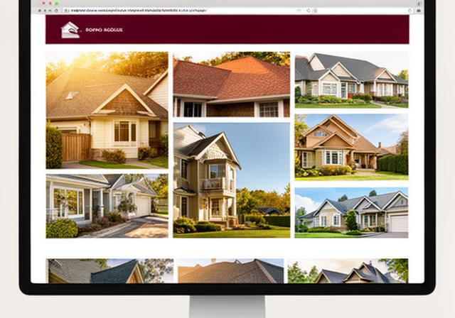 Roofing portfolio page showing detailed exterior projects and local service areas